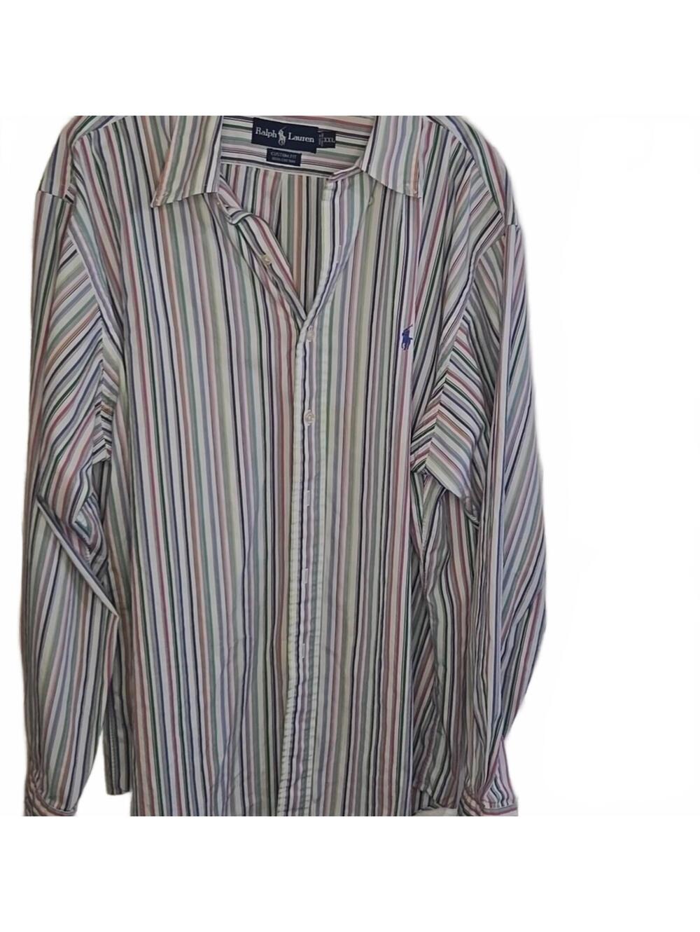 Ralph Lauren Custom Fit XXL Striped Button-Up Shirt